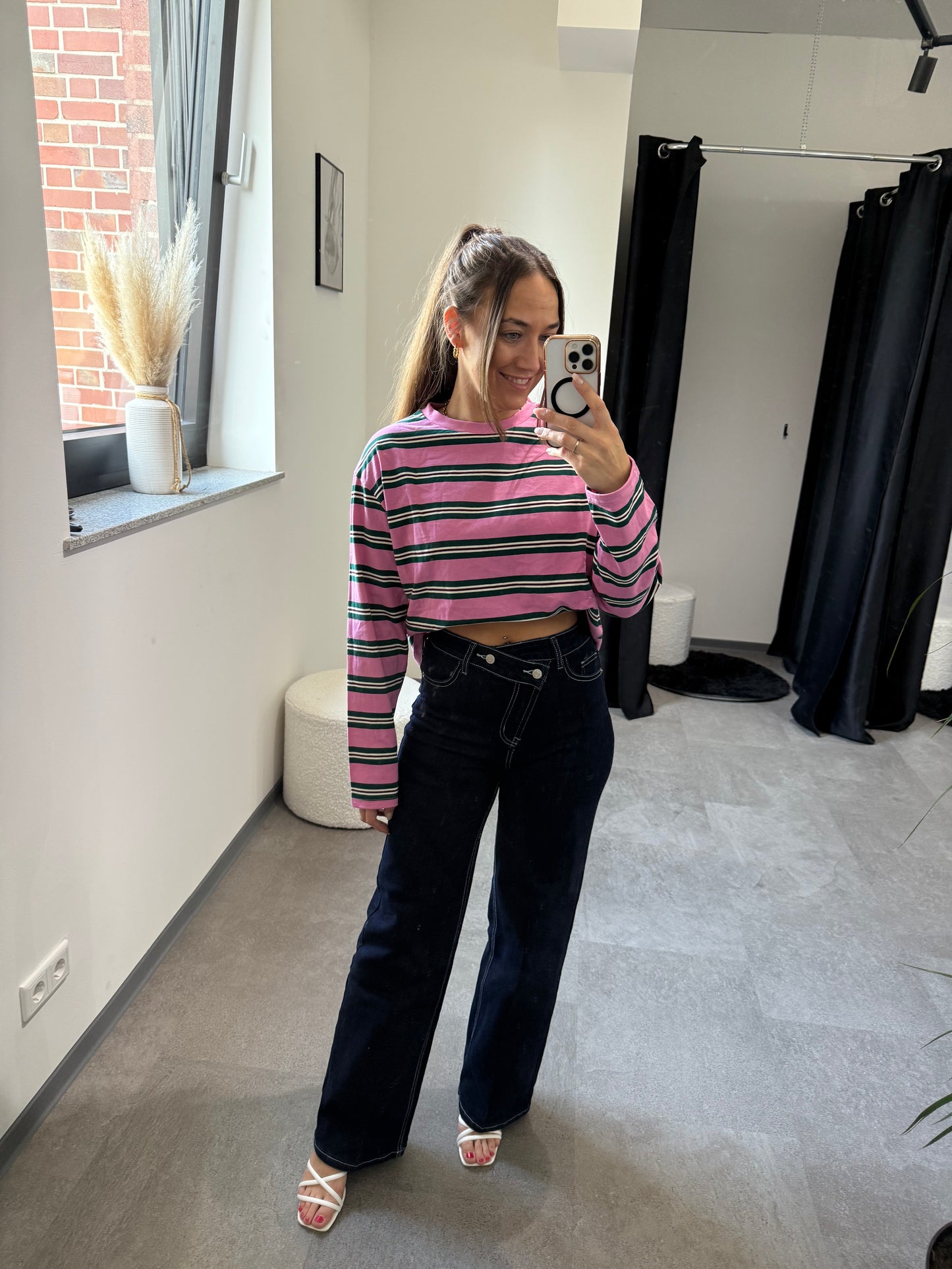 Jeans dunkelblau straight -8092-