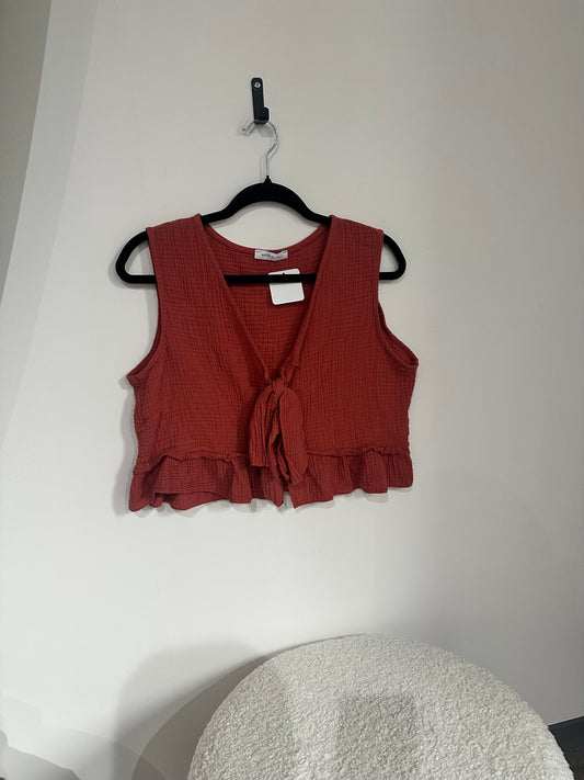 Musselinbluse -4470- dunkelaprico