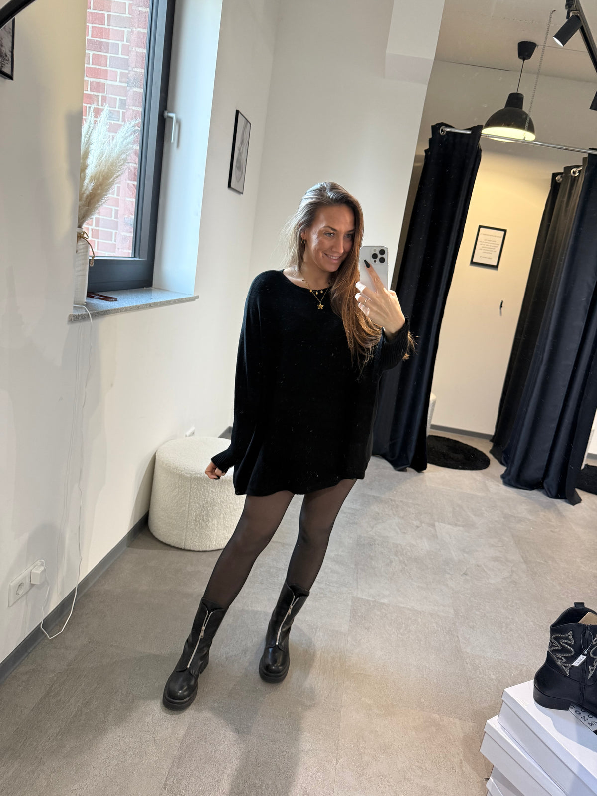 OVERZISE PULLOVER -9006- SCHWARZ - Sarahs Modeboutique