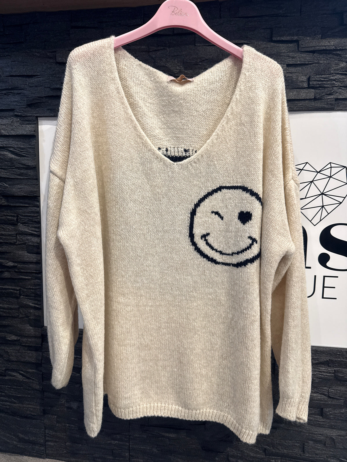 OVERZISE PULLOVER -7899- CREME