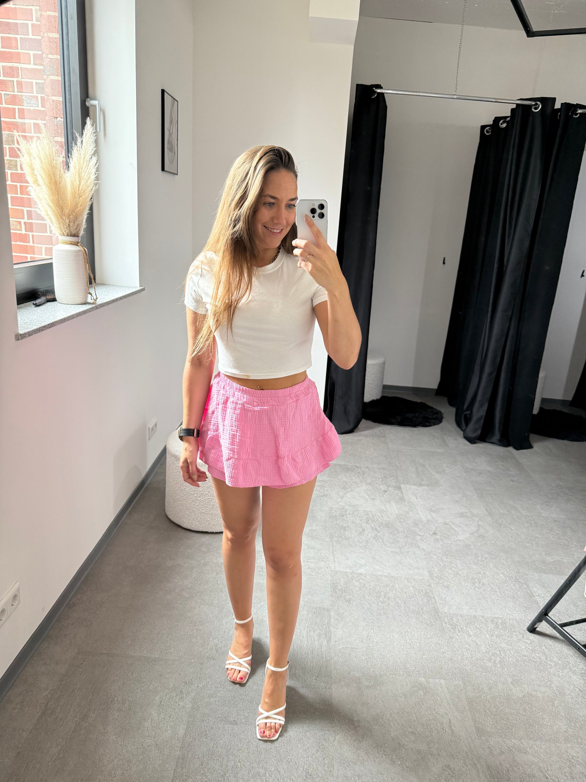 Hosenrock Musselin -4433- rosa - Sarahs Modeboutique