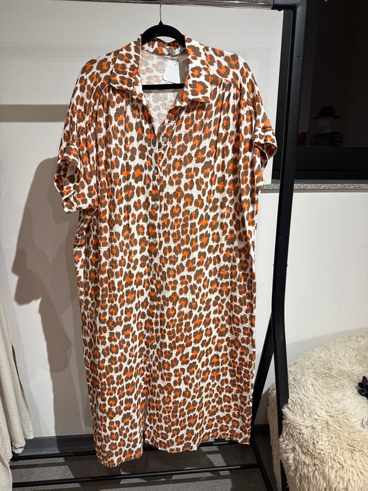 Musselinkleid -4449- Leo Orange - Sarahs Modeboutique