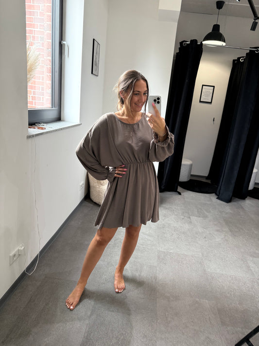 KLEID -8878- TAUPE - Sarahs Modeboutique