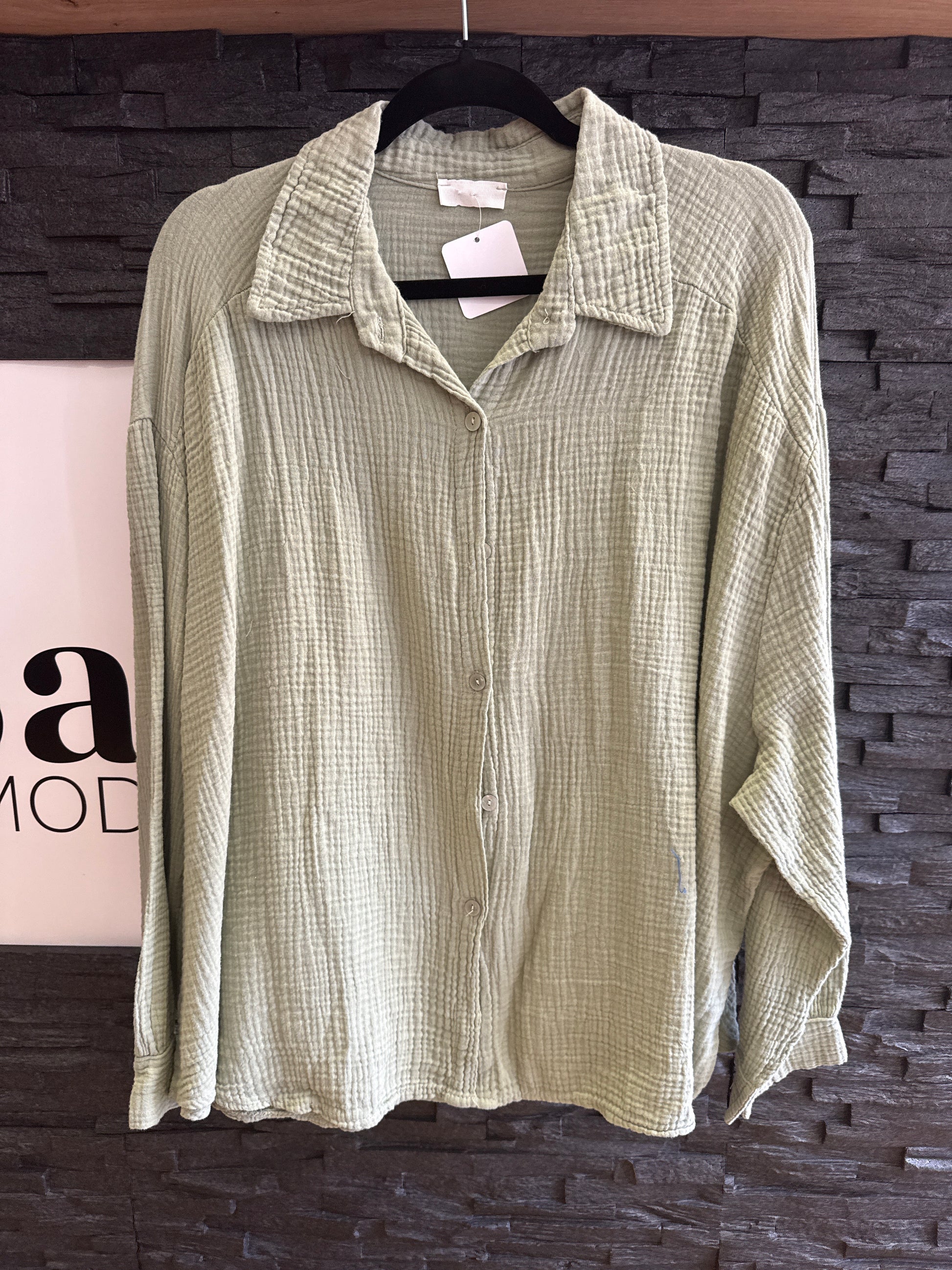 Musselinbluse -263- Khaki - Sarahs Modeboutique
