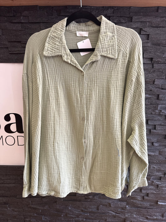 Musselinbluse -263- Khaki - Sarahs Modeboutique