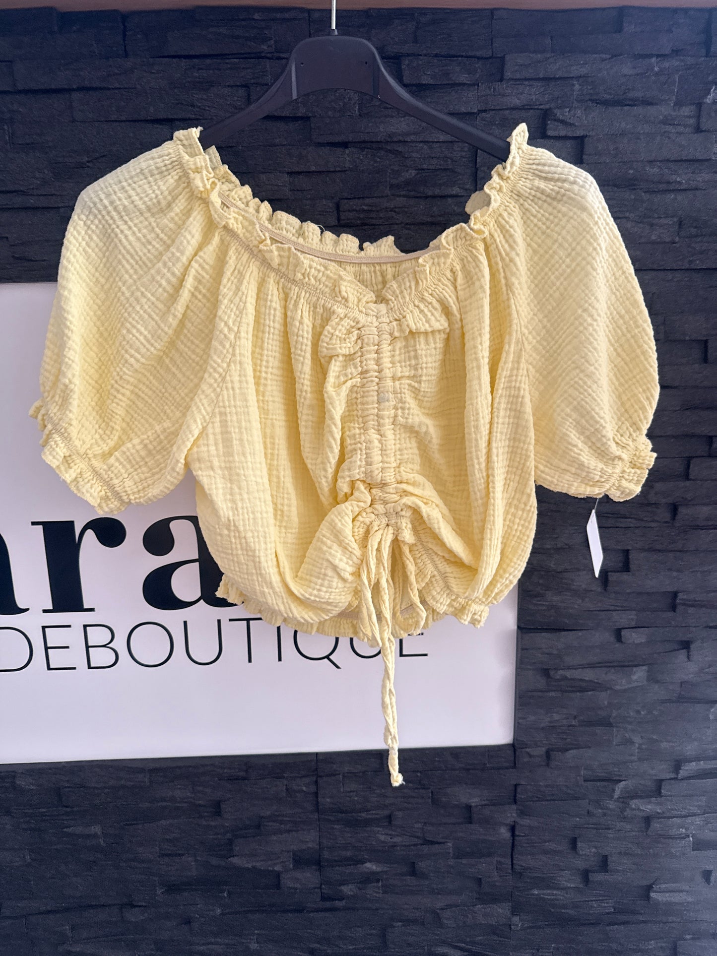 MUSSELINBLUSE -3338- GELB
