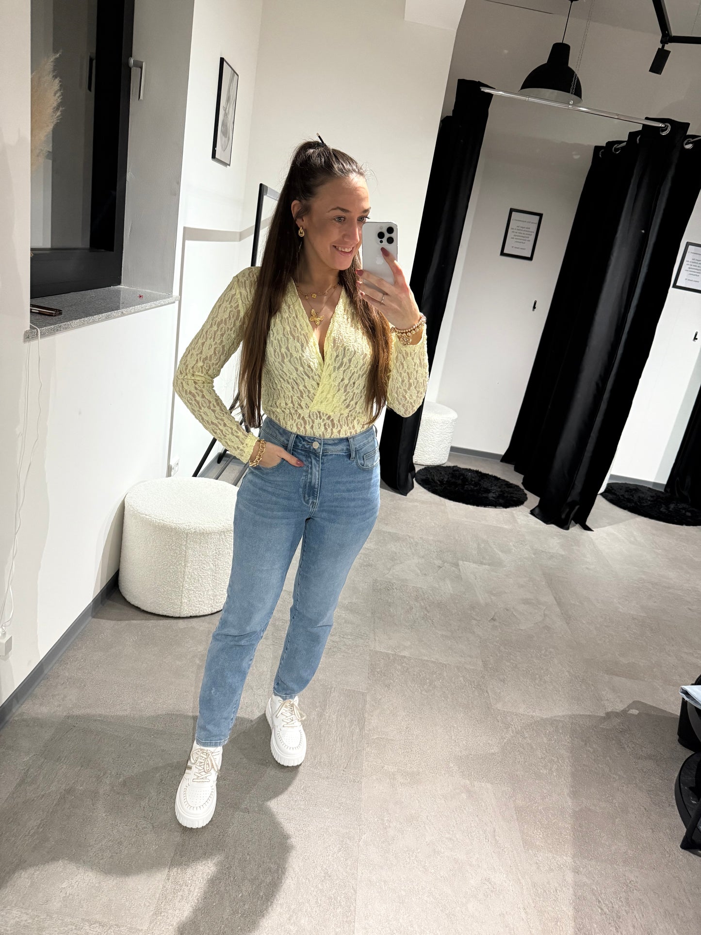 BODY SPITZE GELB -6888- - Sarahs Modeboutique