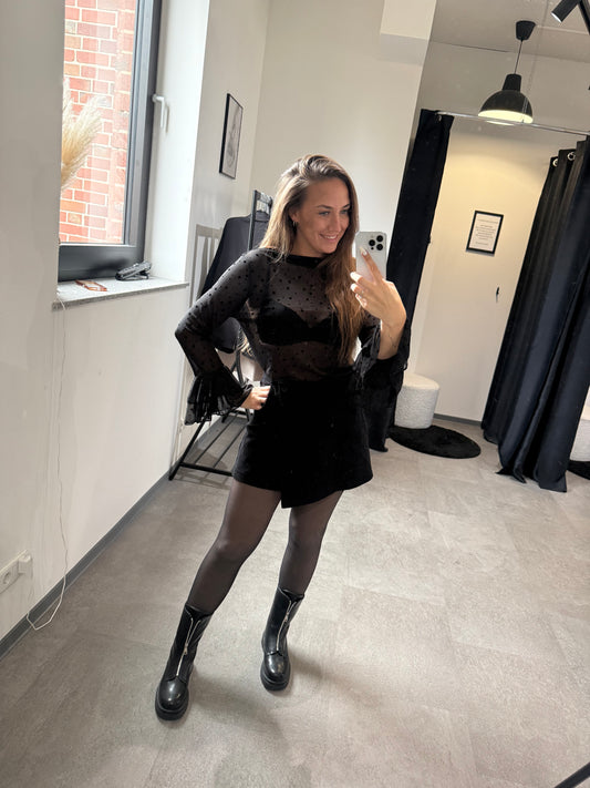 MESH SHIRT -9992- SCHWARZ