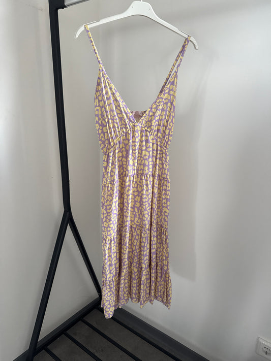 SOMMERKLEID -3336- FLIEDER/GELB