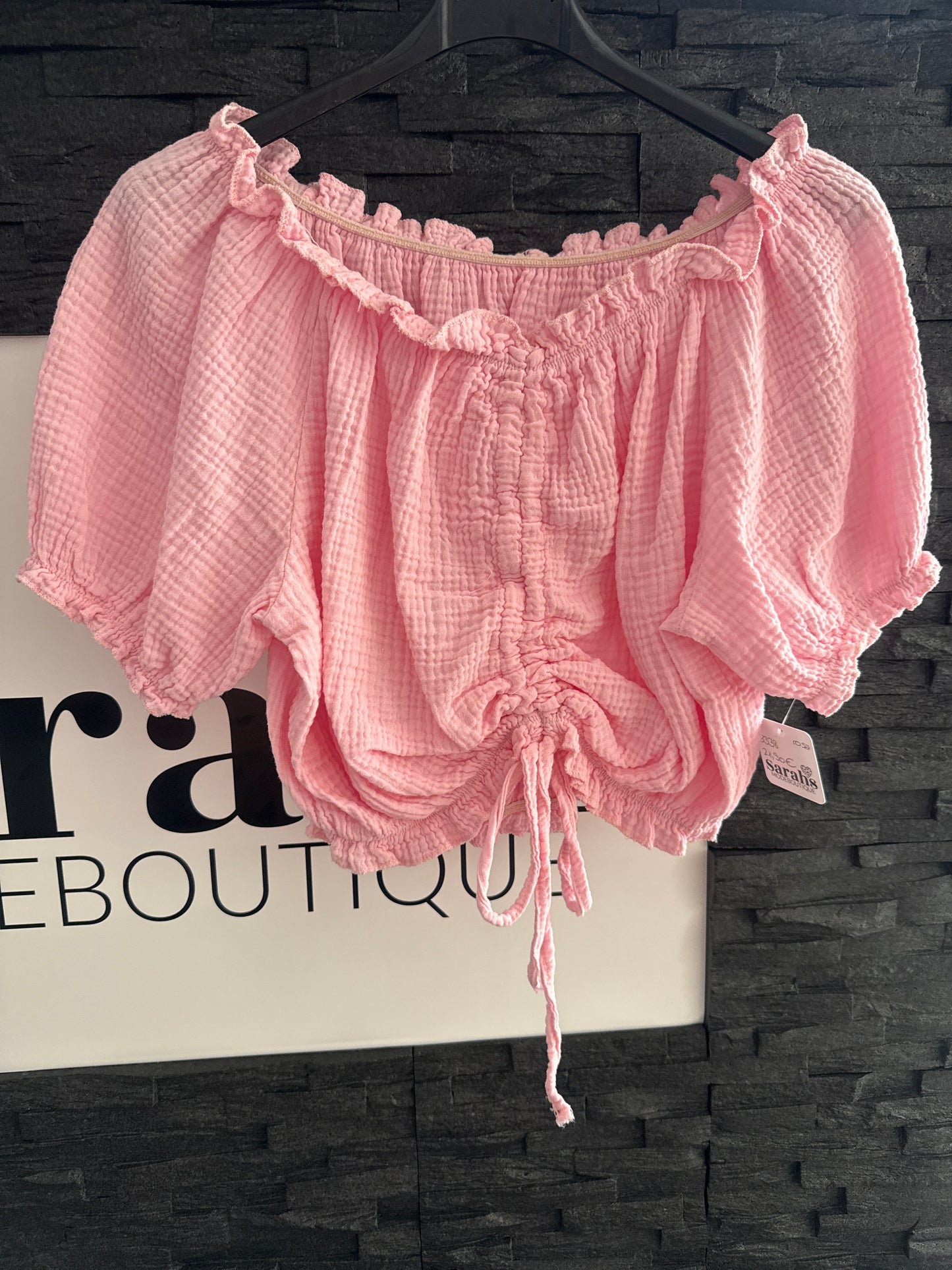 MUSSELINBLUSE -3338- ROSA