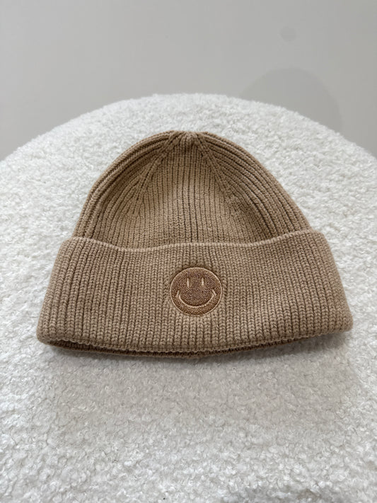 Mütze -1579- Smiley beige