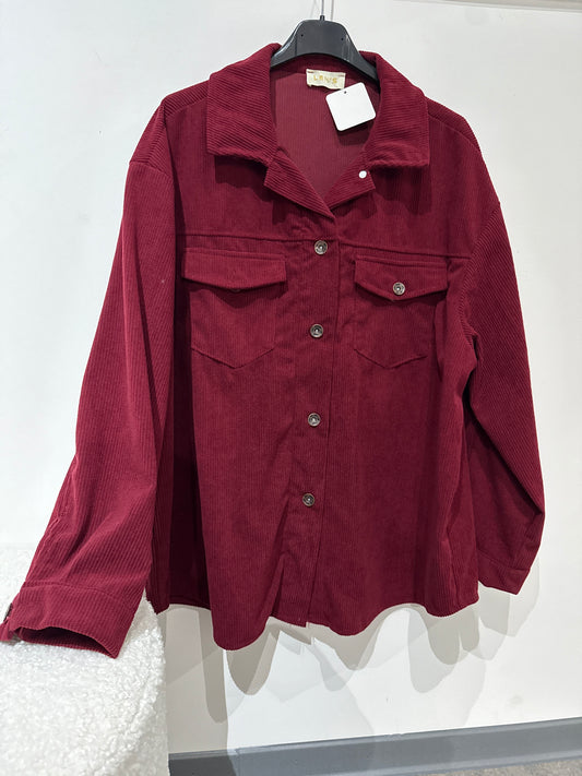Cord Hemd -1799- Bordeaux