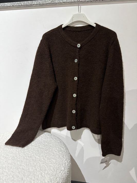 Strickjacke -7559- Braun