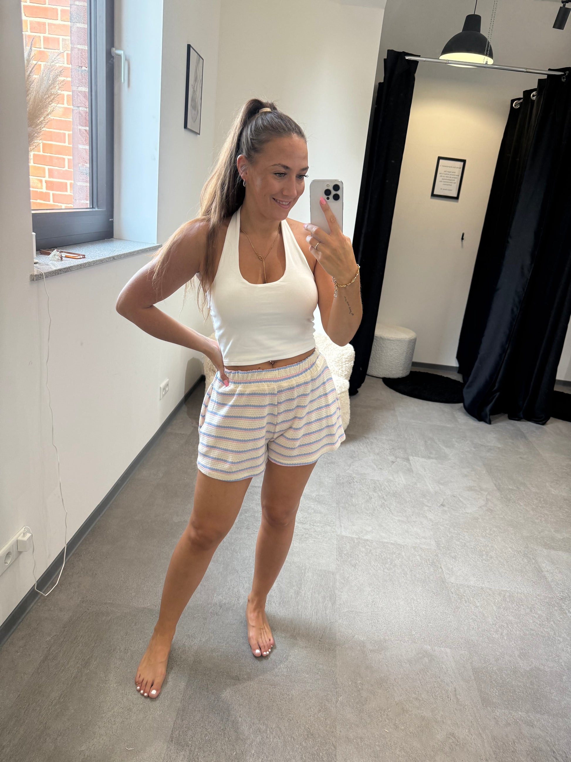 NEON SHORTS -5564- ROSA/BLAU - Sarahs Modeboutique