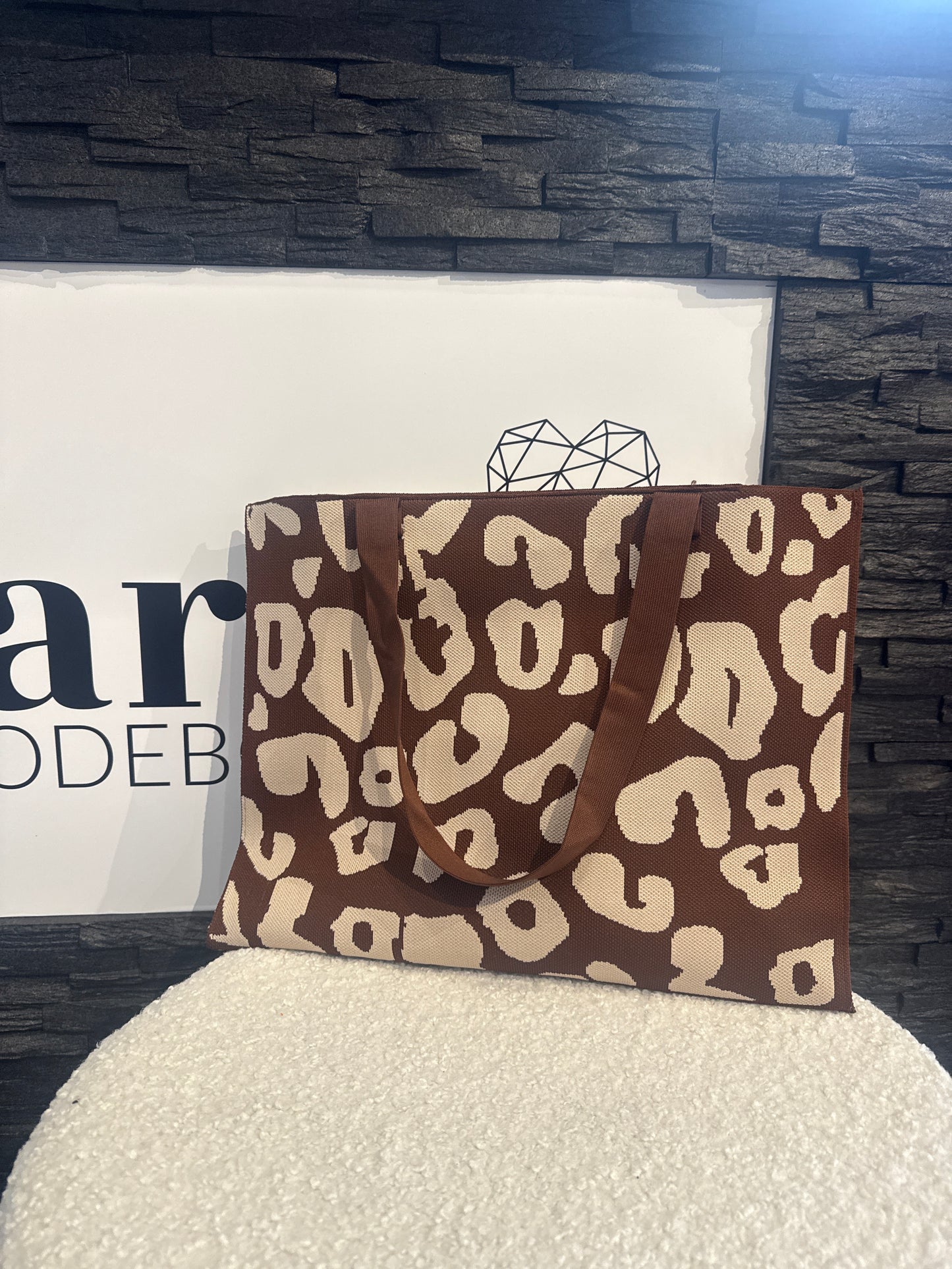 SHOPPER -4460- BRAUN/BEIGE