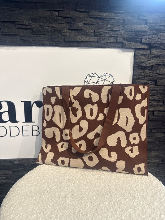 SHOPPER -4460- BRAUN/BEIGE - Sarahs Modeboutique
