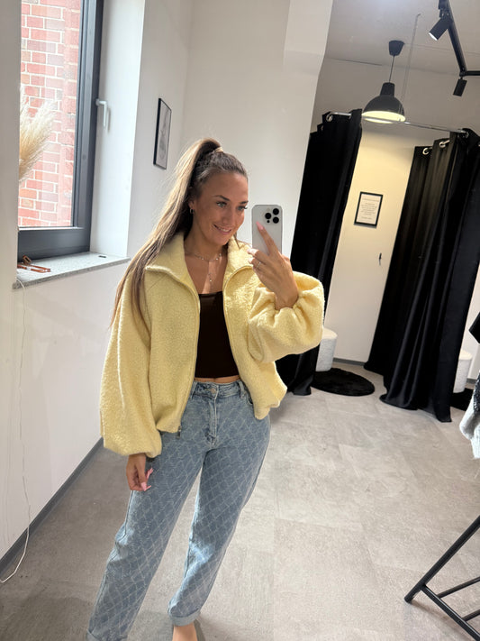 TEDDYJACKE -4777- GELB - Sarahs Modeboutique