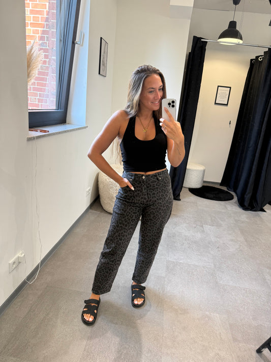 MOM JEANS LEO ANTHRAZIT -6005- - Sarahs Modeboutique