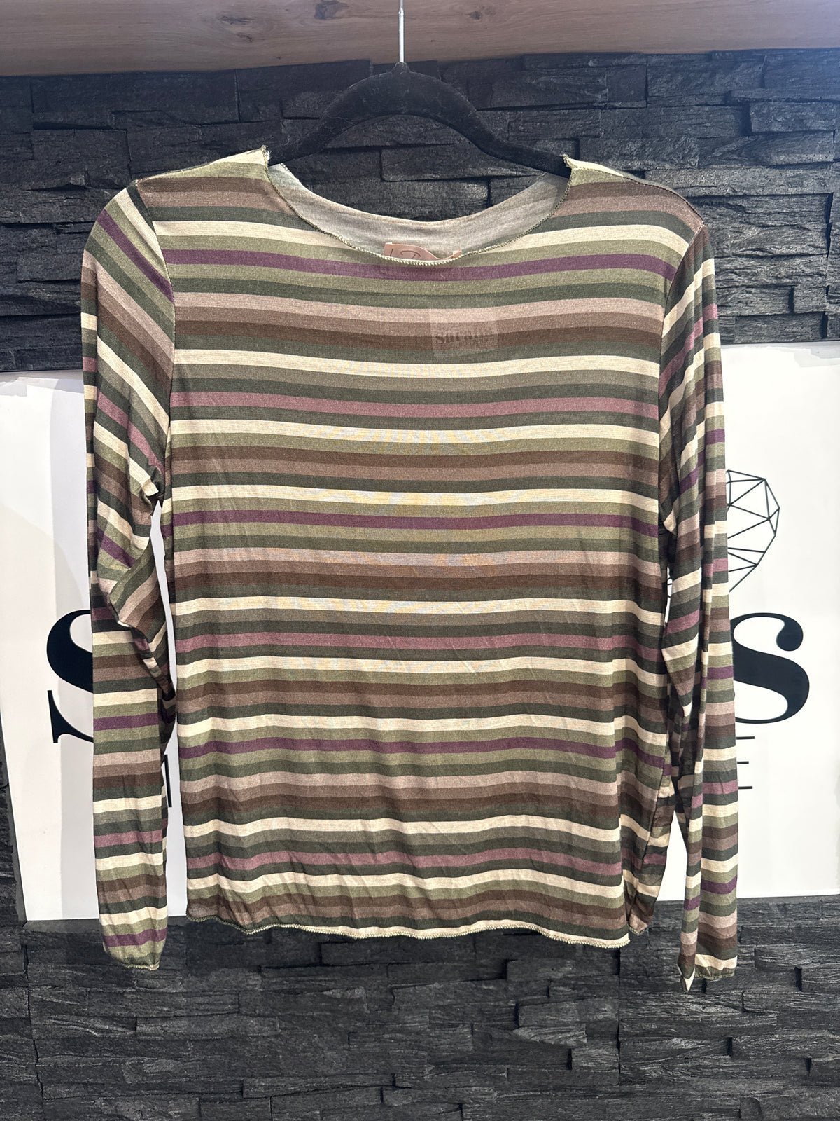 LANGARMSHIRT GESTREIFT-9702- GRÜN