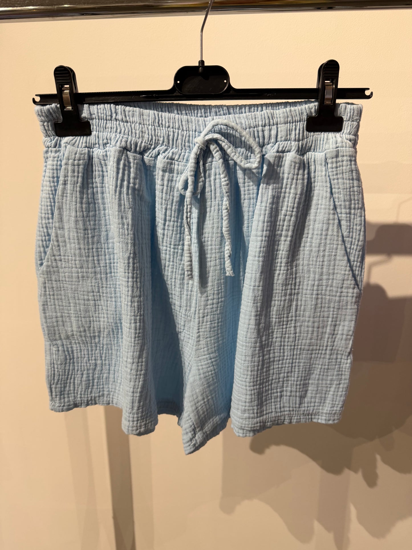 Musselinshorts -1911- hellblau - Sarahs Modeboutique