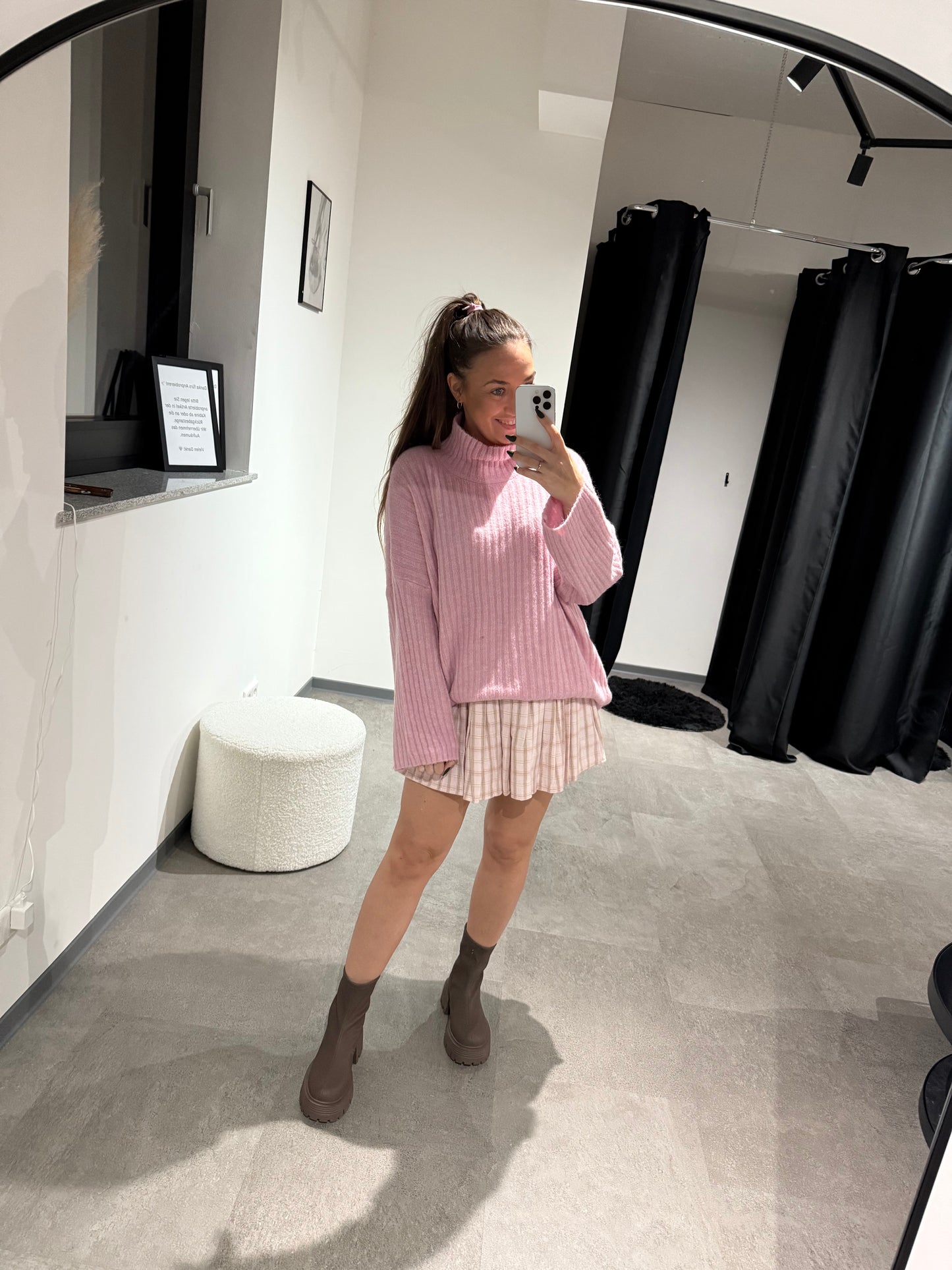 KARIERTER FALTENROCK ROSA -4331- - Sarahs Modeboutique