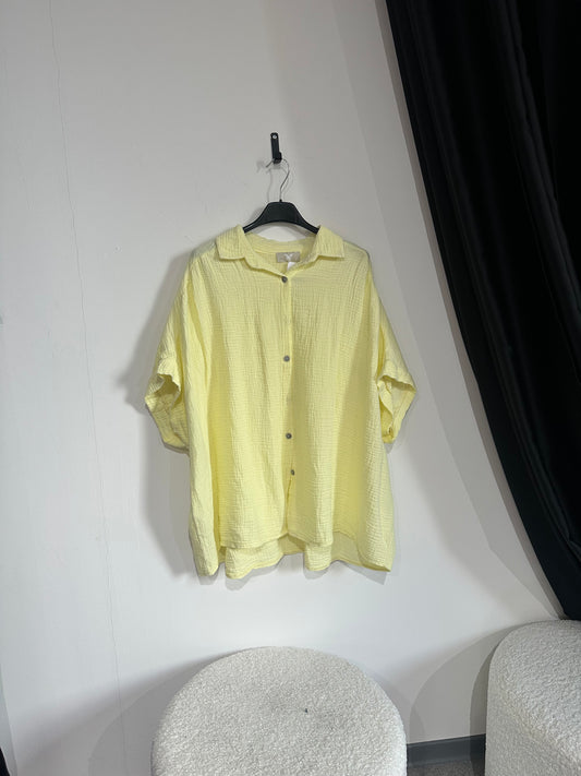 Musselinbluse overzise -3346- gelb