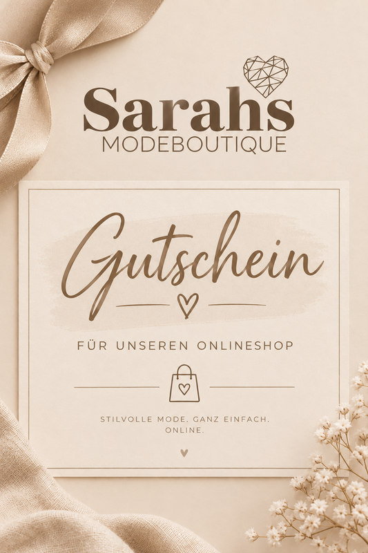 GESCHENKGUTSCHEIN FÜR SARAHS MODEBOUTIQUE - Sarahs Modeboutique