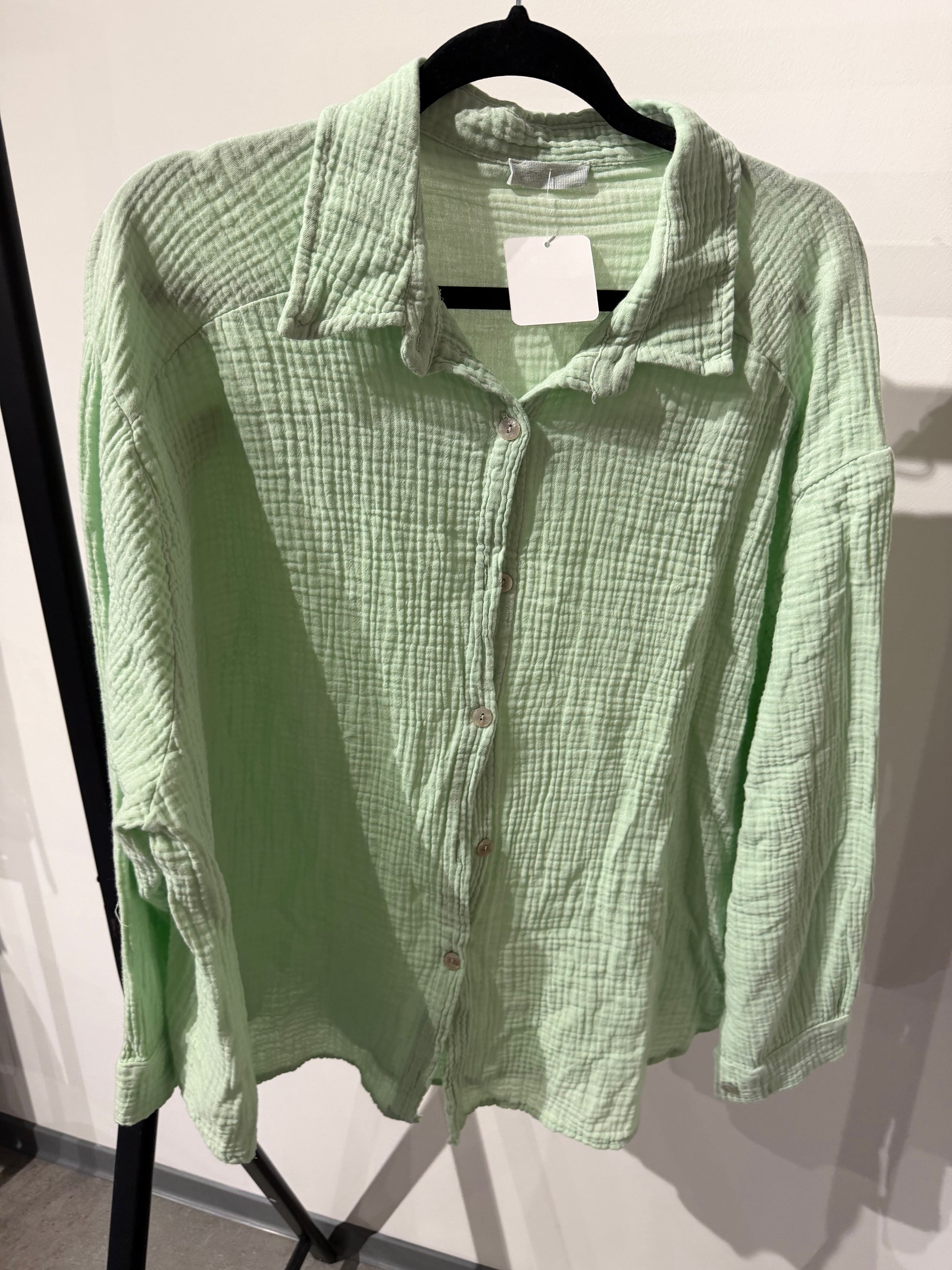 Musselinbluse mint -263- - Sarahs Modeboutique