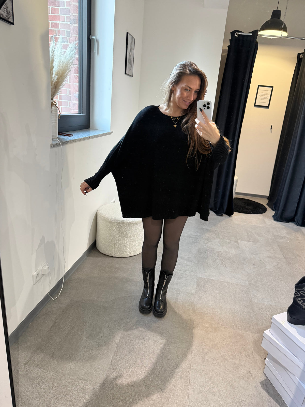 OVERZISE PULLOVER -9006- SCHWARZ - Sarahs Modeboutique