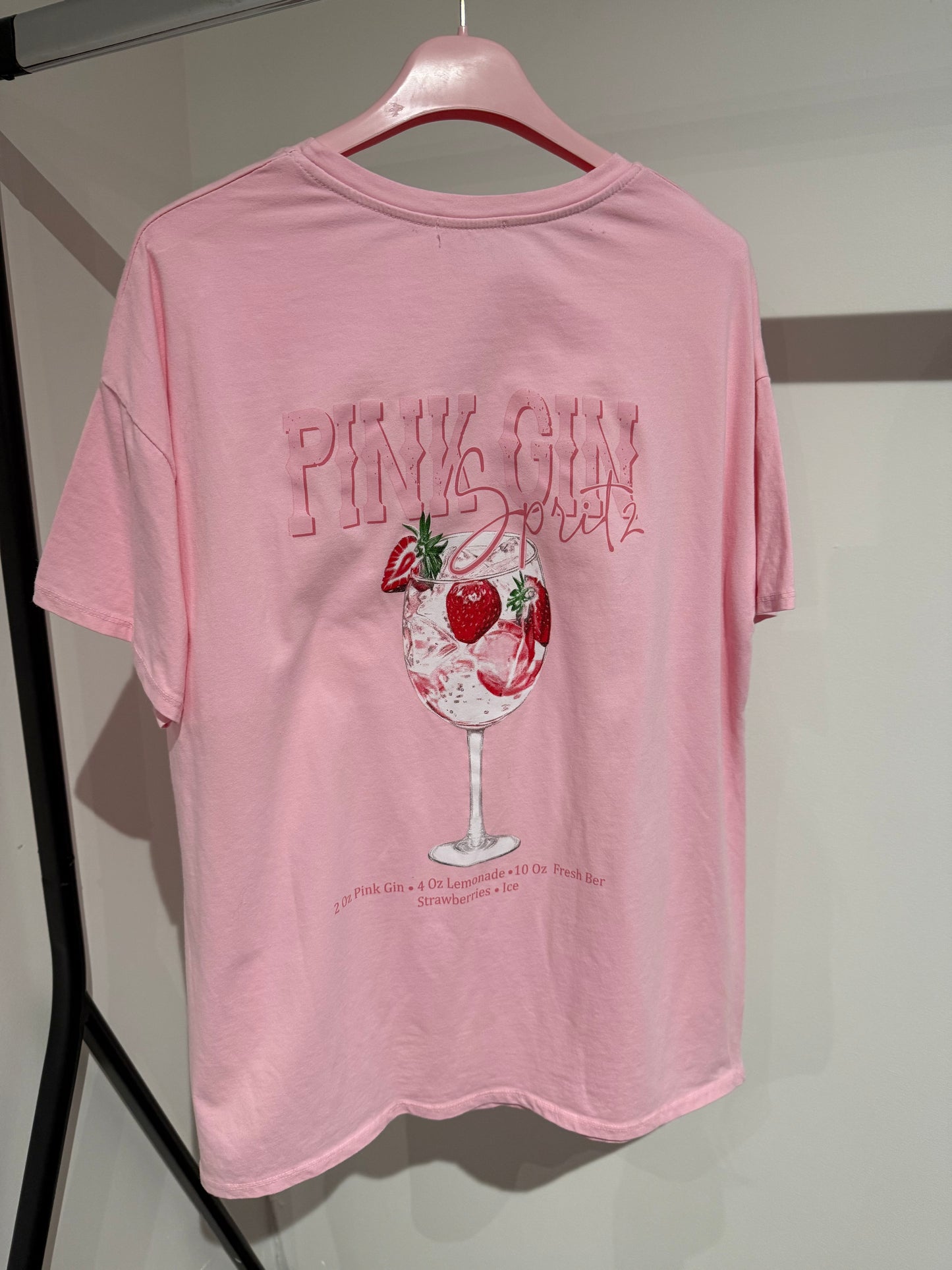 T-SHIRT PINKGIN SPRITZ -3342- ROSA - Sarahs Modeboutique