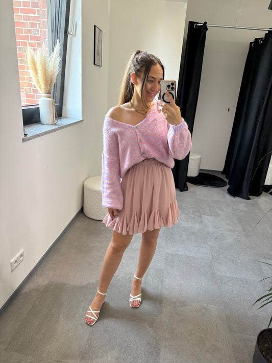 Cardigan -7362- rosa/flieder