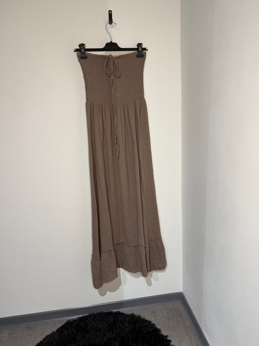 Musselinkleid -4472- taupe