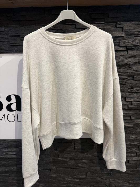 SWEATER UNIFARBE -3340- HELLGRAU - Sarahs Modeboutique