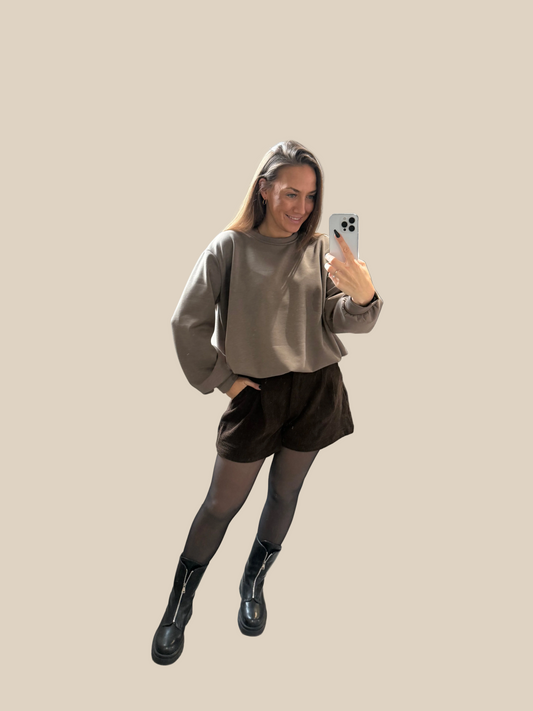SOFT PULLOVER GERAFFT -9012- TAUPE