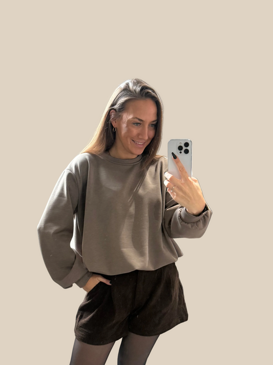 SOFT PULLOVER GERAFFT -9012- TAUPE