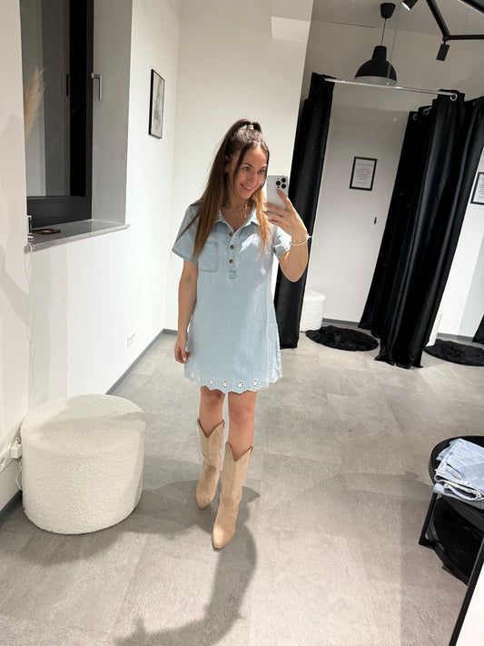 Jeanskleid -1377- - Sarahs Modeboutique