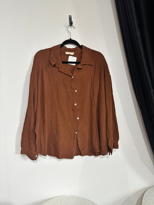 Musselinbluse kognac -263- - Sarahs Modeboutique