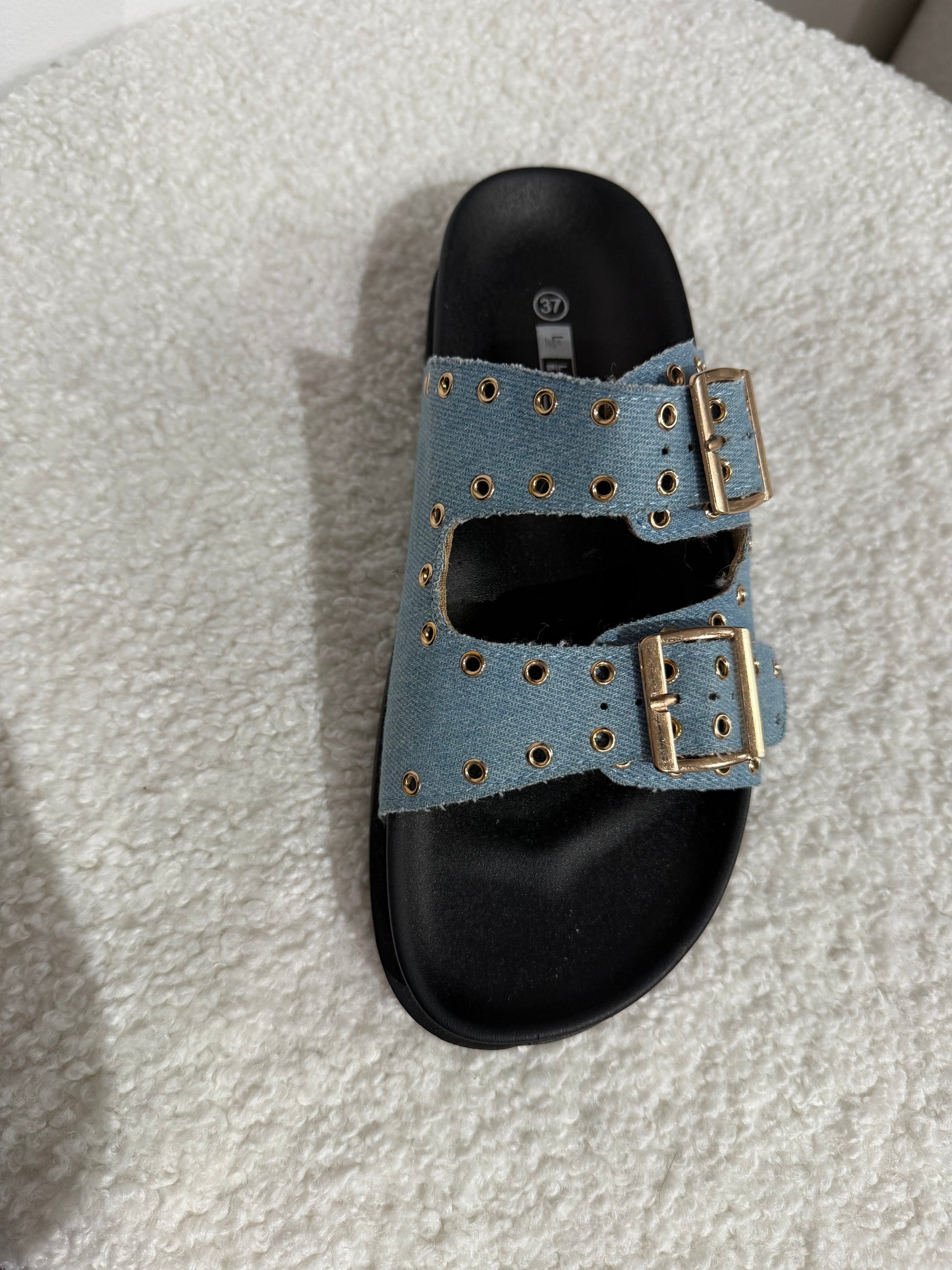 Schuh blau Nieten - Sarahs Modeboutique