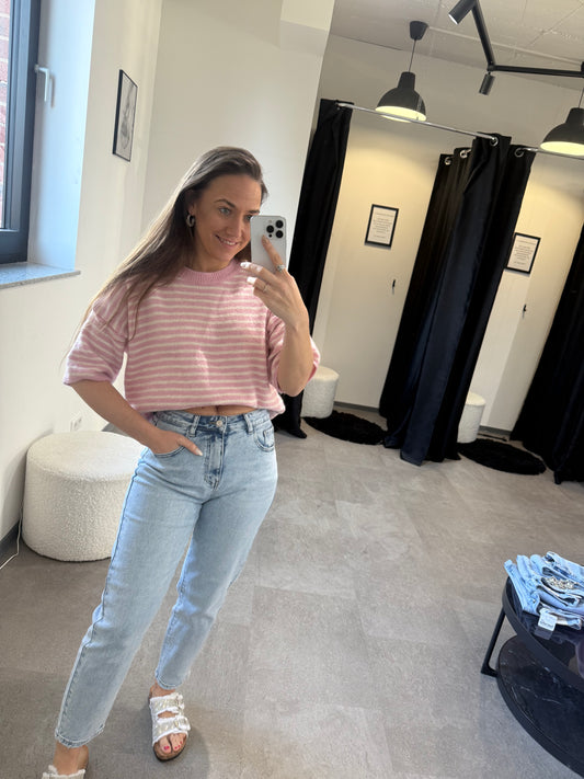 Strickshirt -1393- rosa - Sarahs Modeboutique