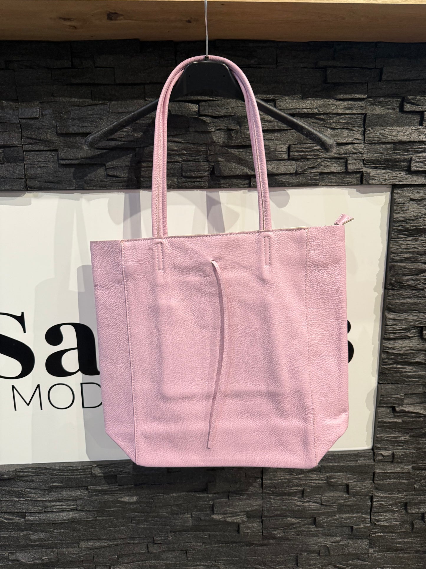 SHOPPER MIT REISSVERSCHLUSS -1333- ROSA - Sarahs Modeboutique