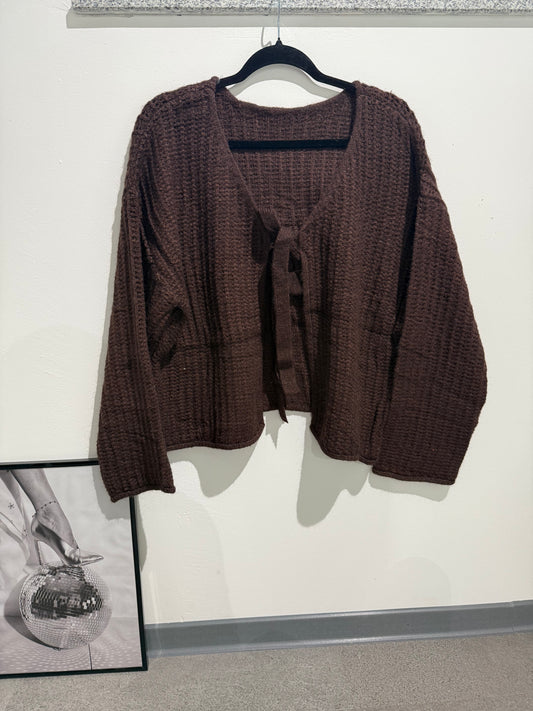 Cardigan braun -7366-