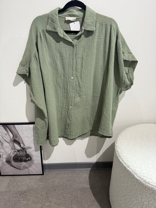 Musselinbluse -3346- mint