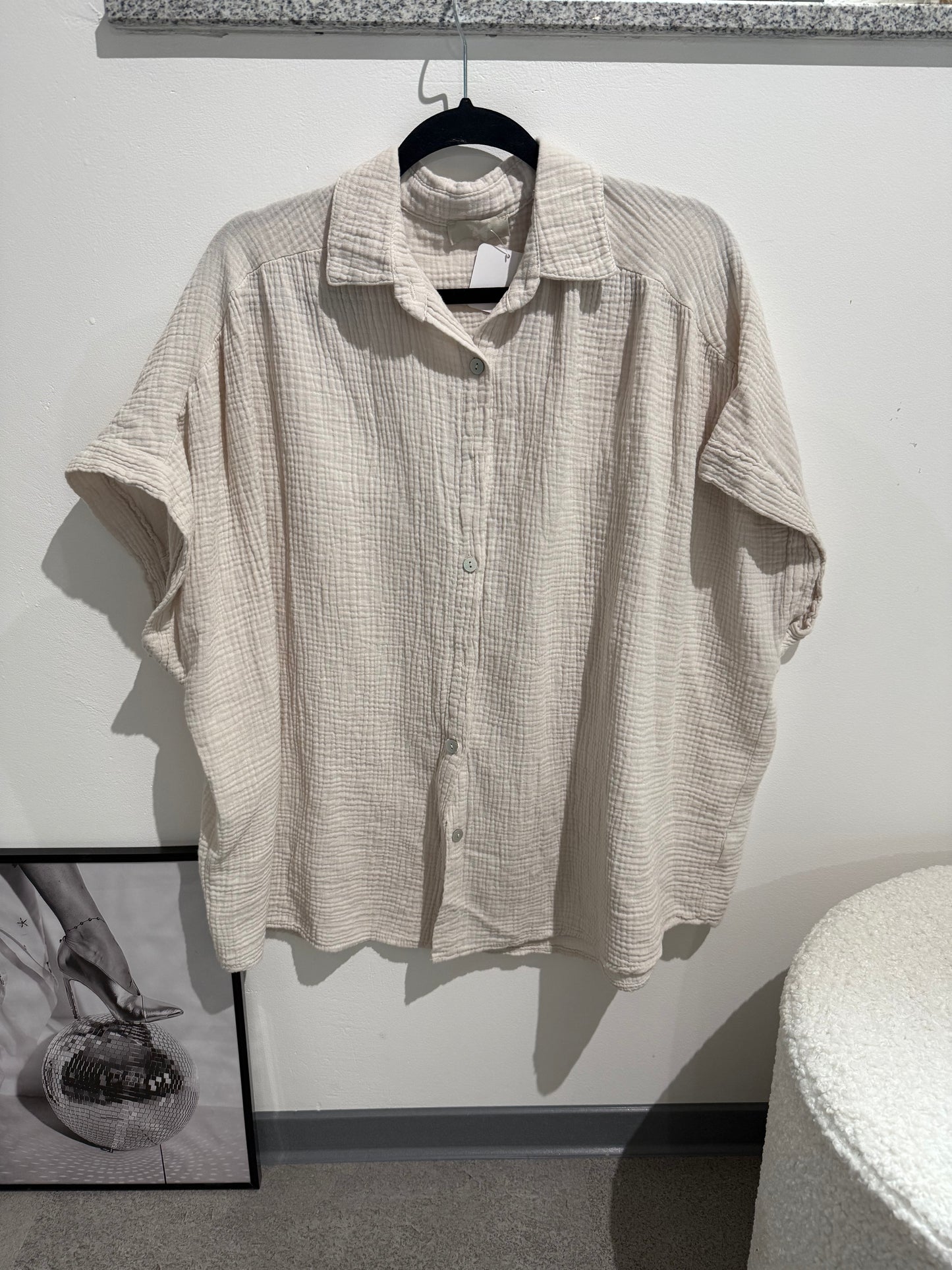 Musselinbluse -3346- beige