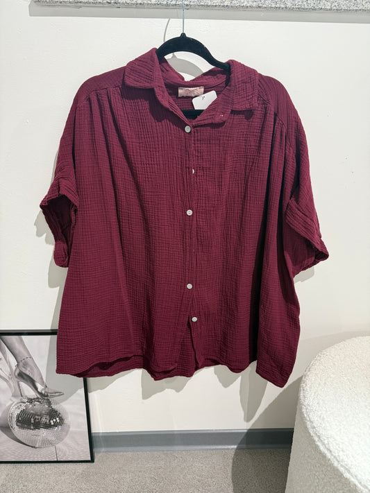 Musselinbluse -3346- Bordeaux