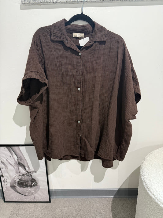 Musselinbluse -3346- Braun