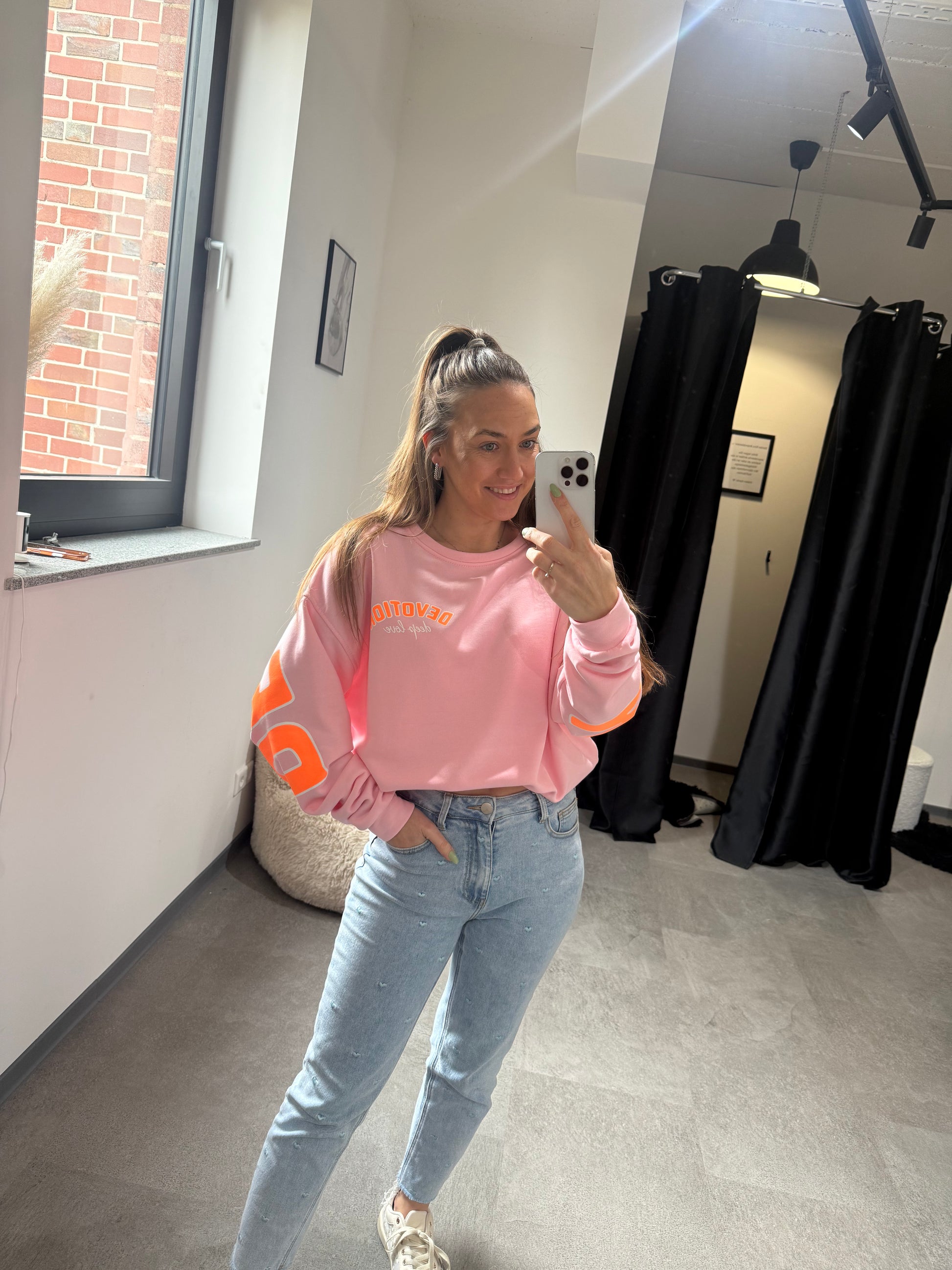 Sweatshirt -1412- rosa - Sarahs Modeboutique