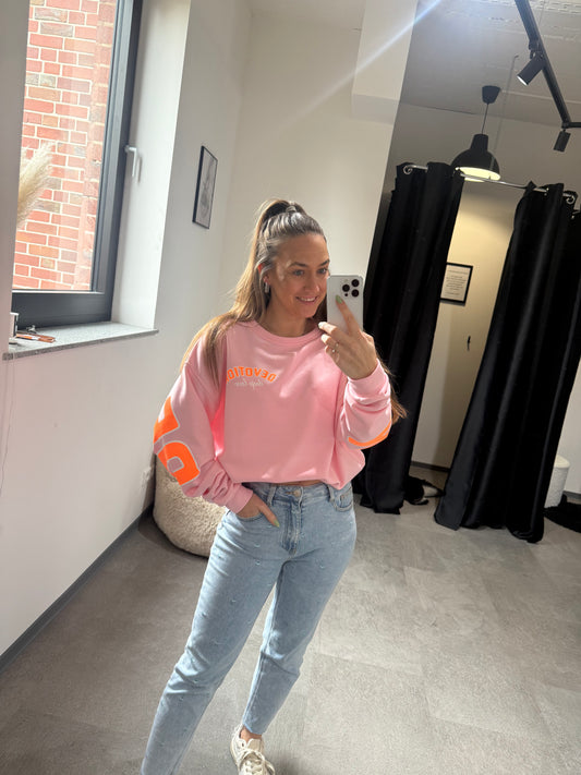 Sweatshirt -1412- rosa - Sarahs Modeboutique
