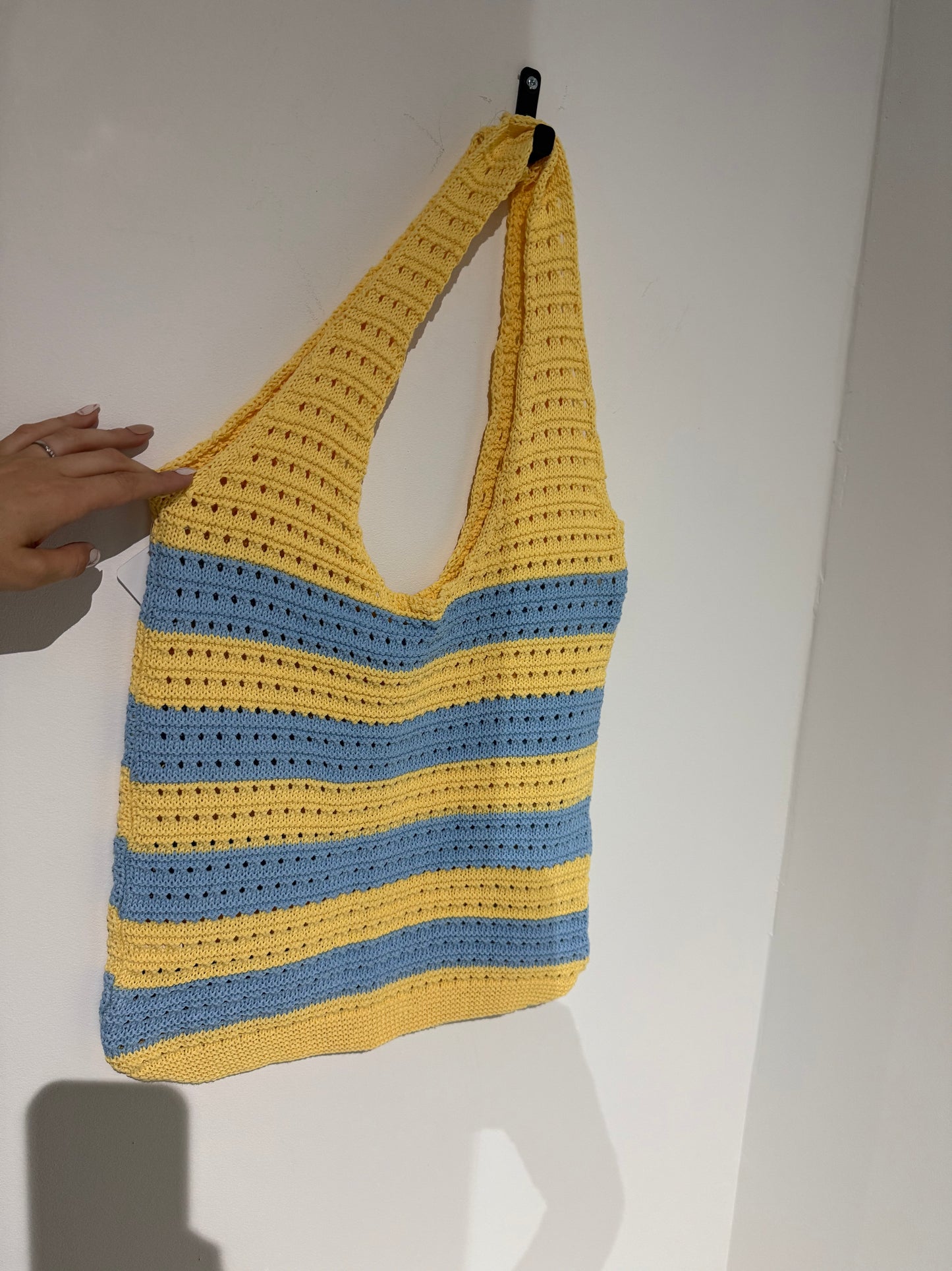 Strandtasche -1345- blau/gelb