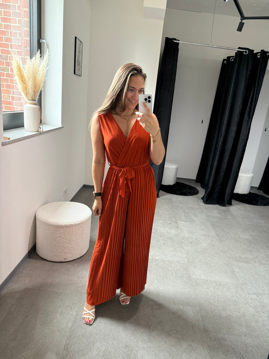 Plisseejumpsuit rost -1679-