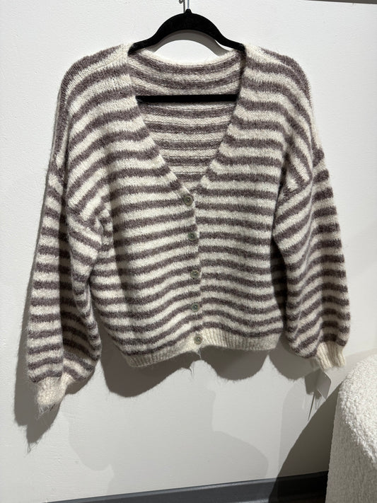 Cardigan -7362- beige/braun
